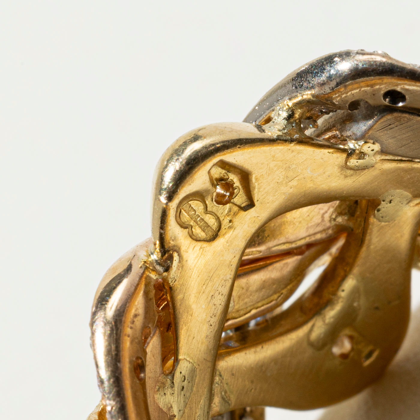 18k Tri Tone Diamond Puzzle Ring | 0.79ctw | SZ 9.25