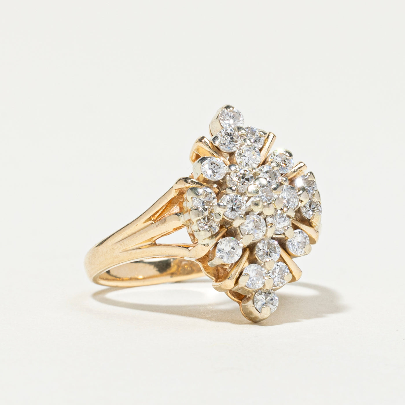 Diamond Marquise Cluster Ring | 0.87ctw | SZ 7.25