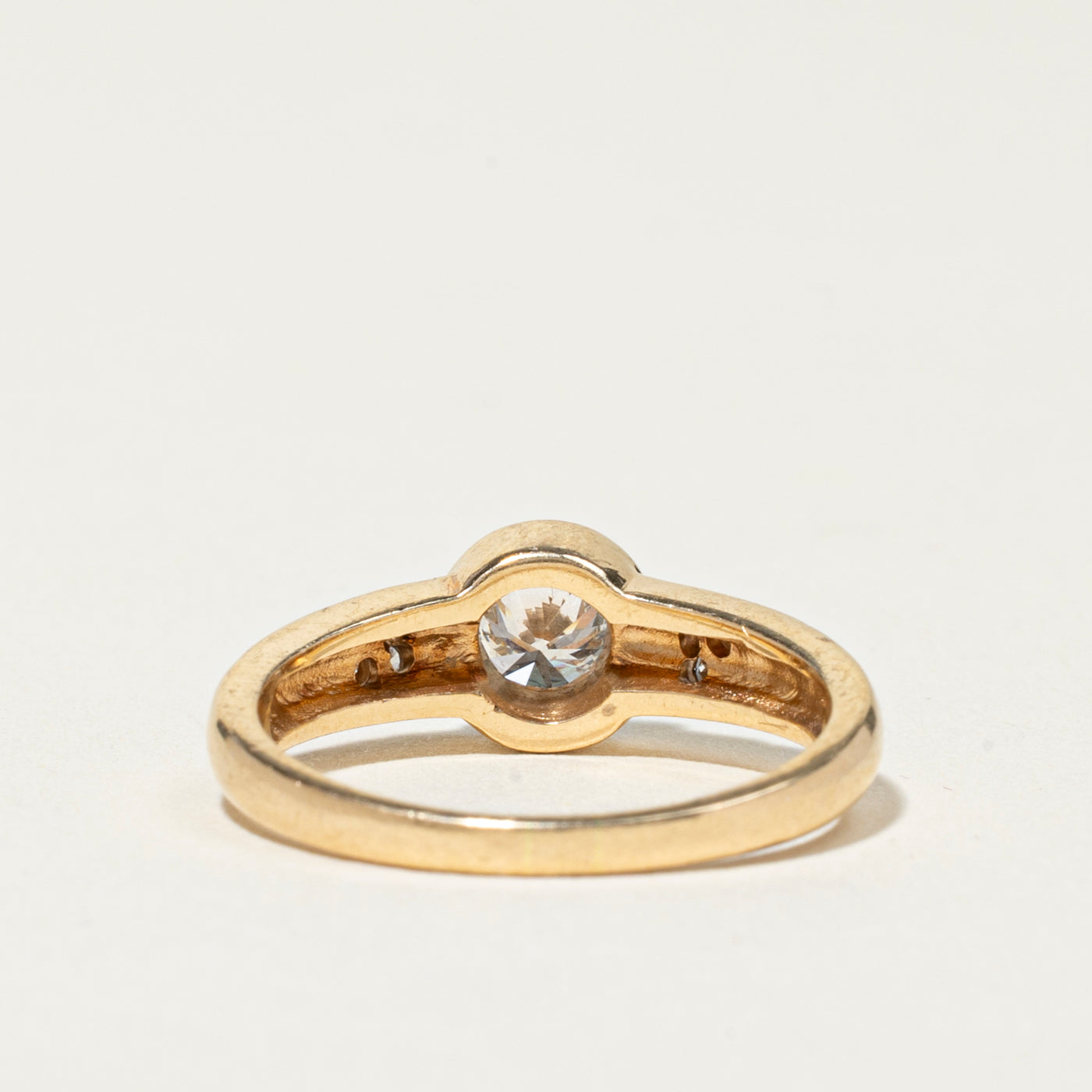 Bezel Set Diamond Accented Ring | 0.65ct | SZ 8