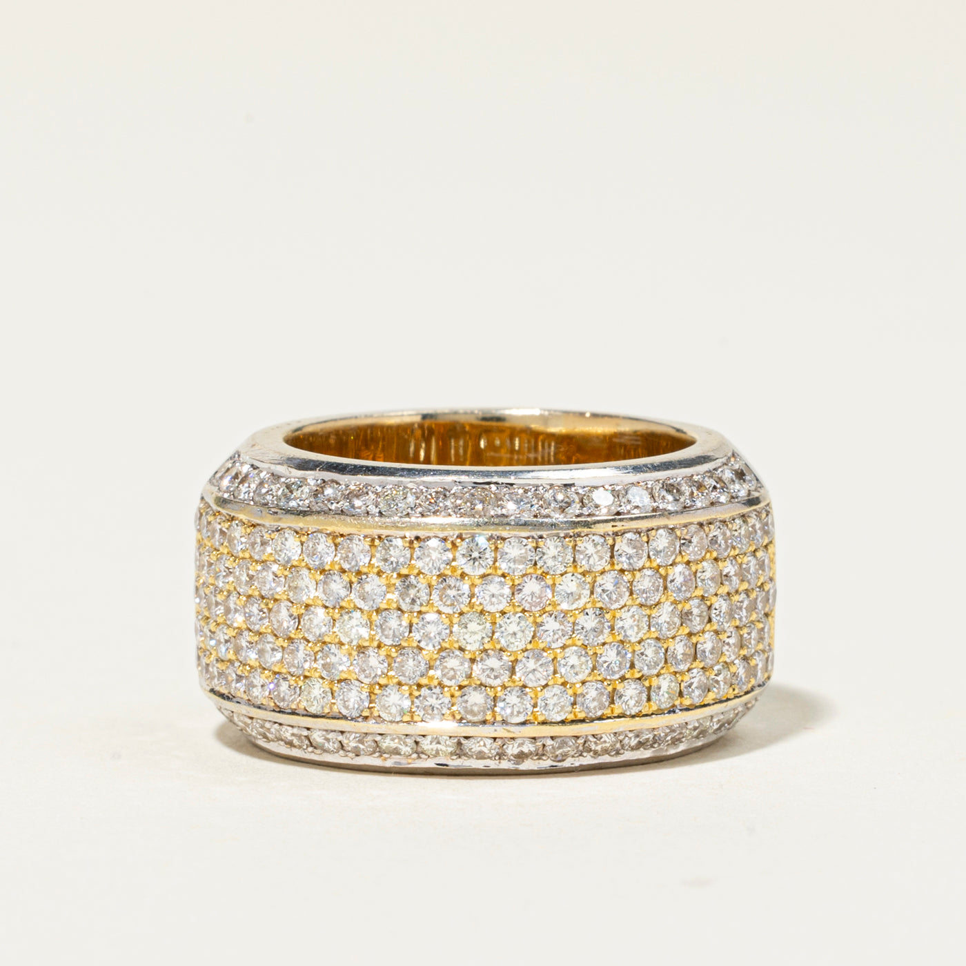 18k Pavé Set Diamond Chunky Band | 2.72ctw | 13mm | SZ 9