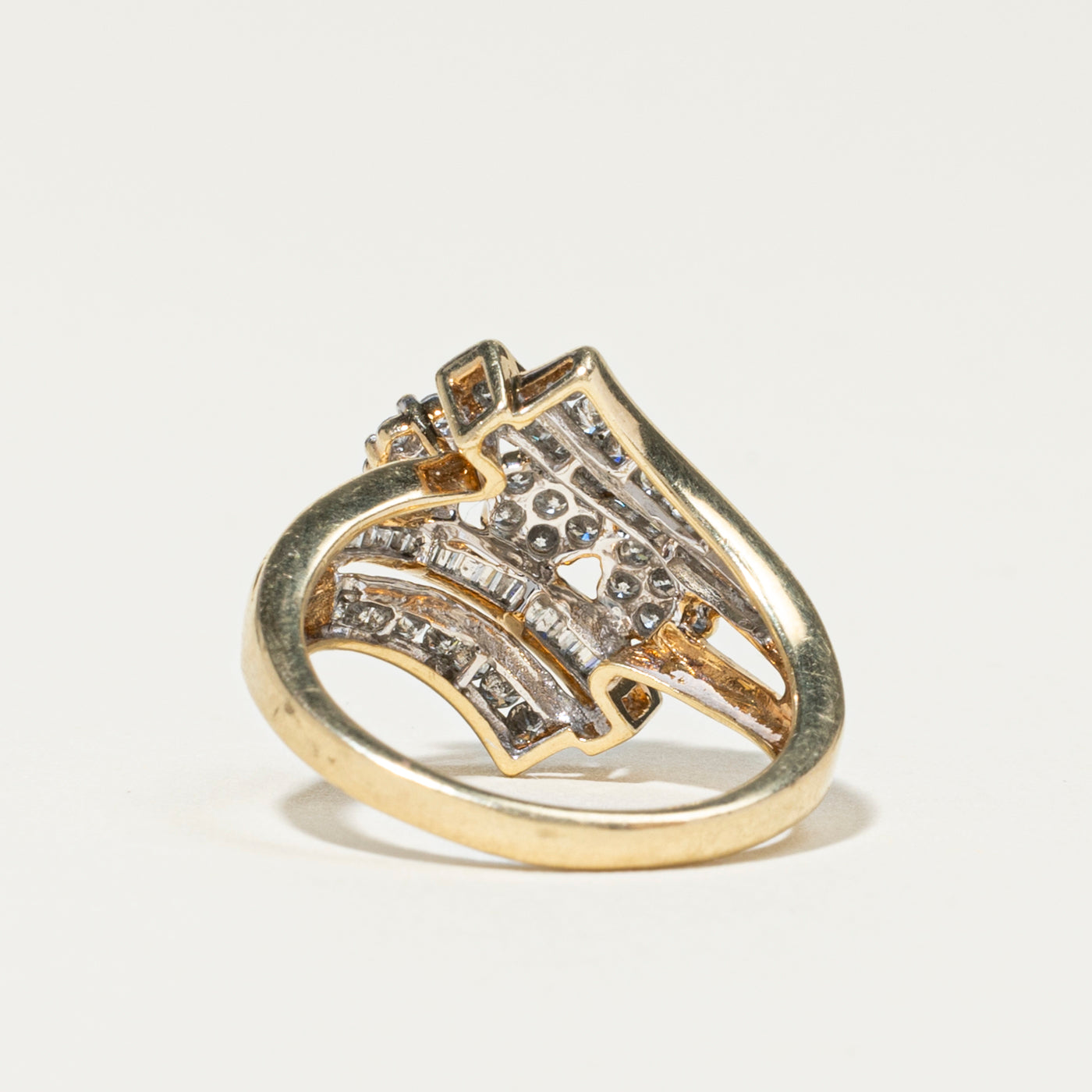 Diamond Clusters Bypass Ring | 0.68ctw | SZ 7