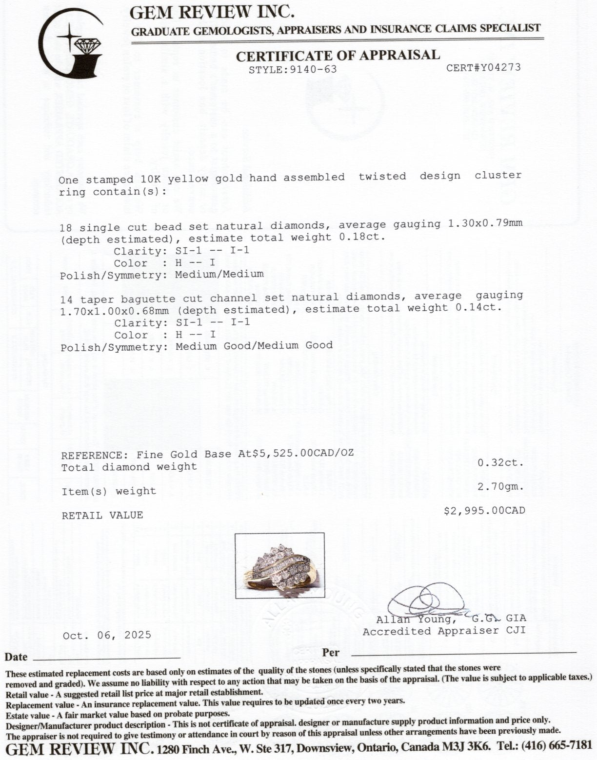 Multi Cut Diamond Cluster Wave Ring | 0.32ct | SZ 7