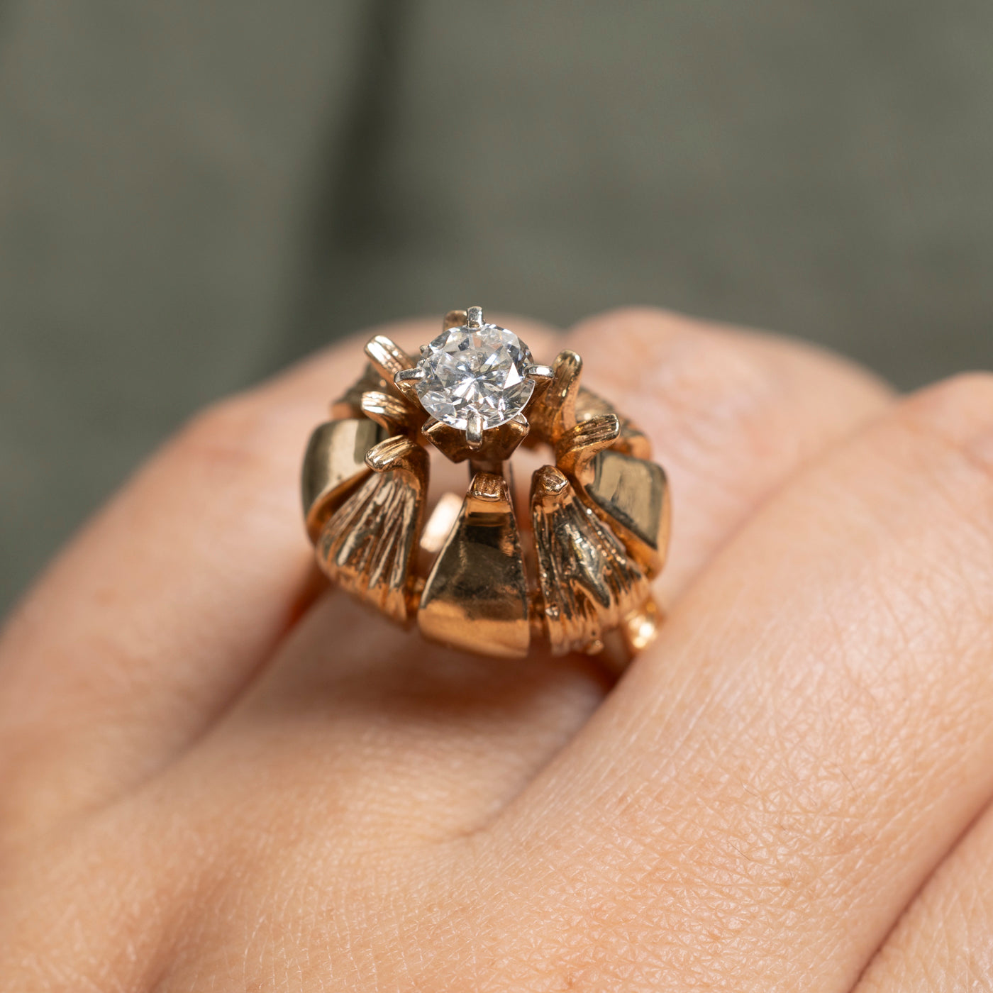 Diamond Tulip Cocktail Ring | 0.71ct | SZ 7