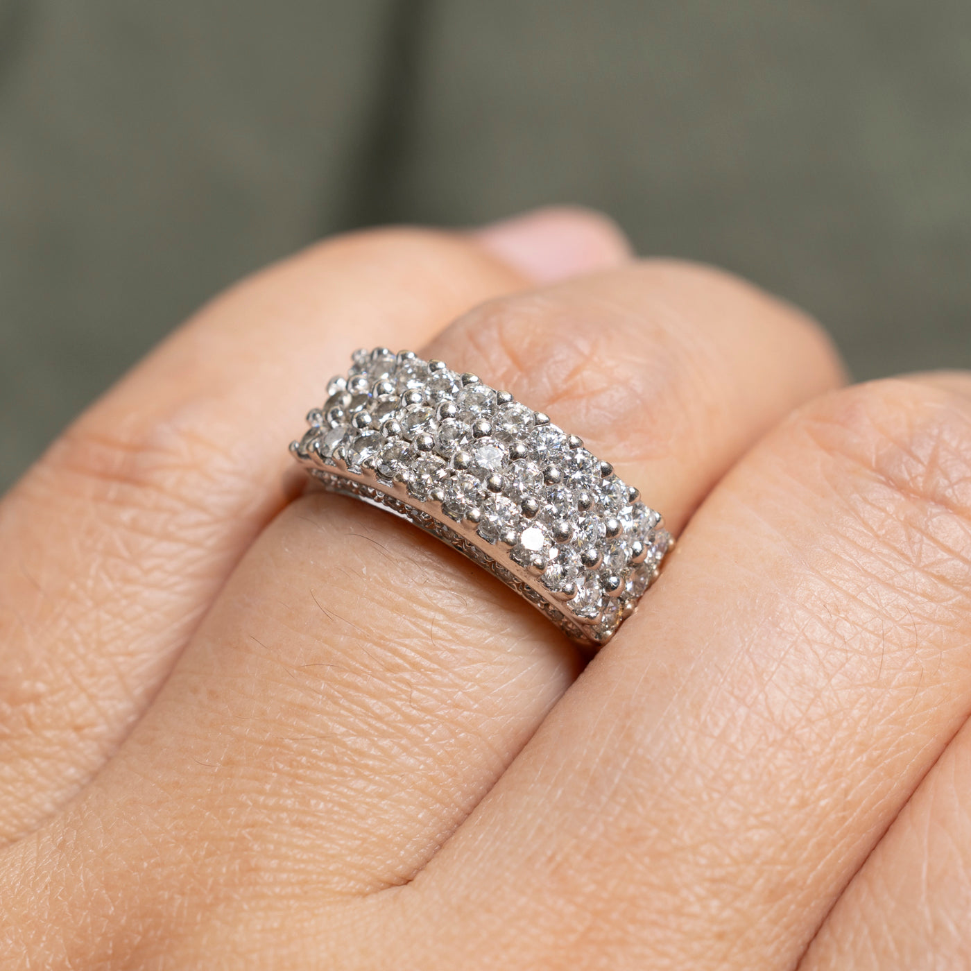 'Damiani' 18k Multi Row Diamond Band | 1.13ctw