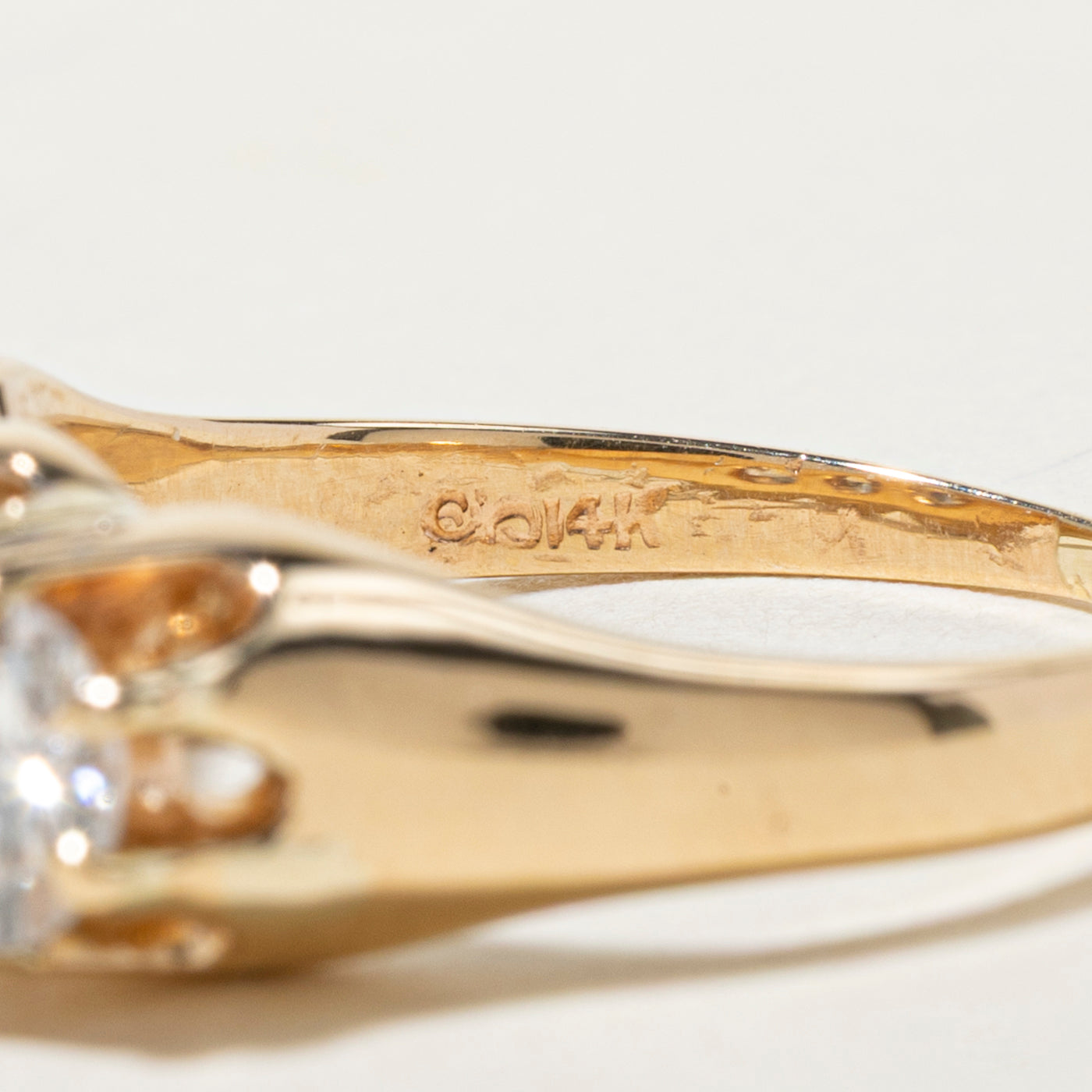 Belcher Set Three Stone Diamond Ring | 1.27ctw | SZ 5.5