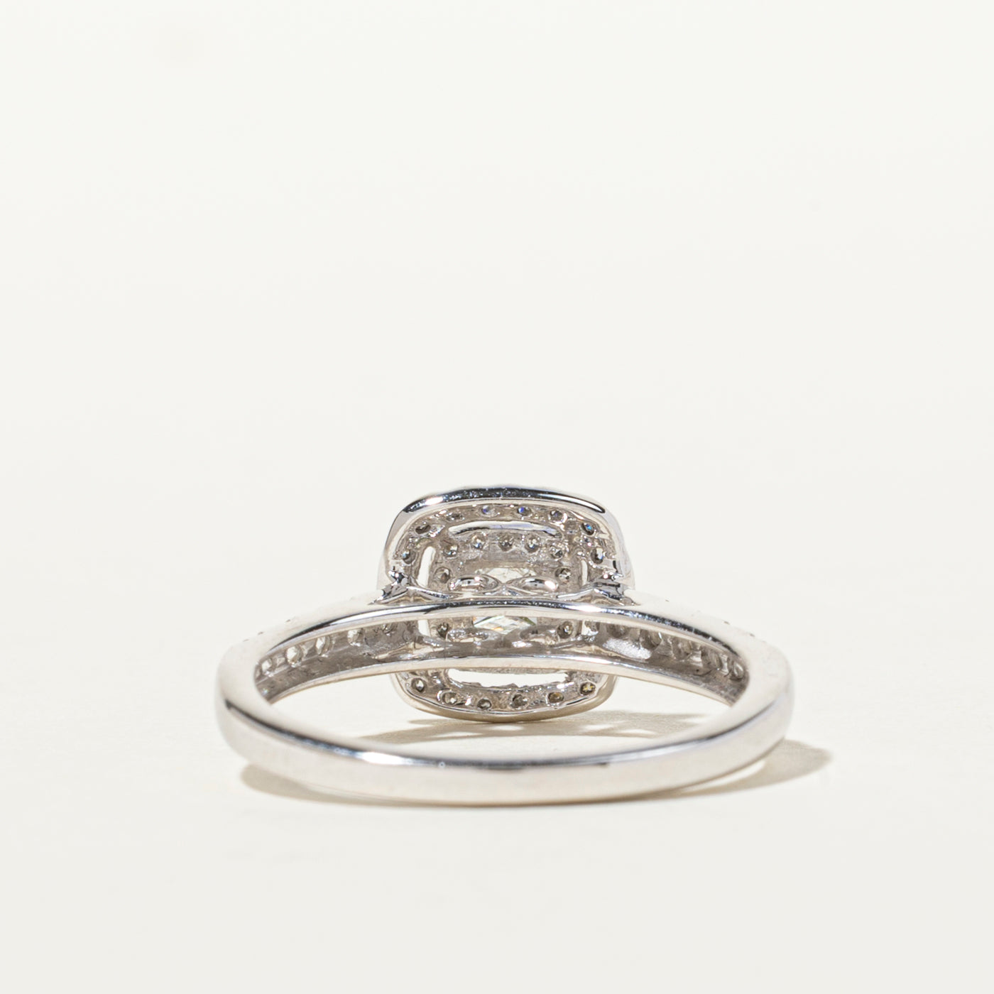 Princess Cut Diamond Double Halo Ring | 0.52ctw | SZ 7