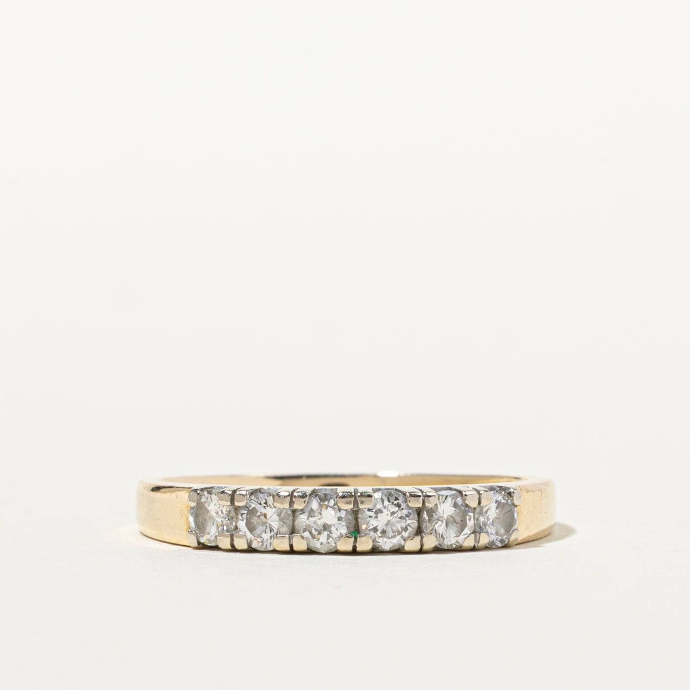 Six Stone Semi Eternity Diamond Band | 0.48ctw | SZ 8