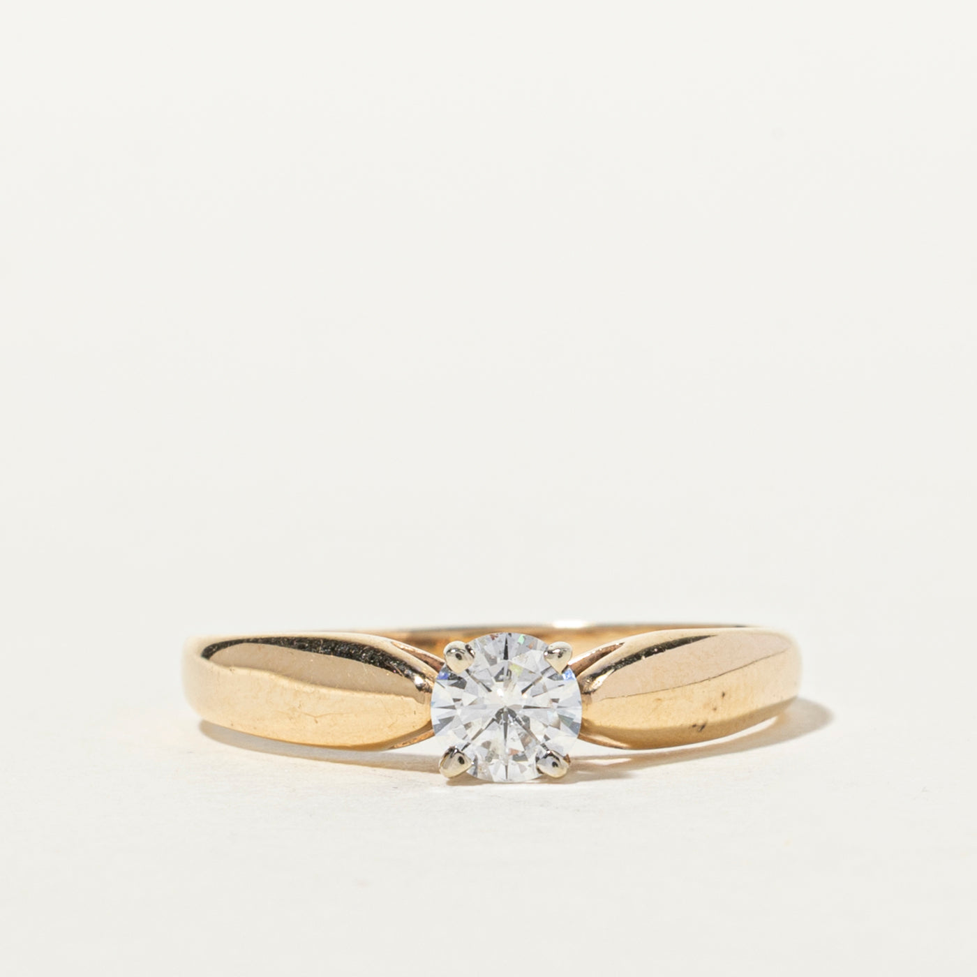 Solitaire Diamond Reverse Tapered Ring | 0.30ct | SZ 6.25
