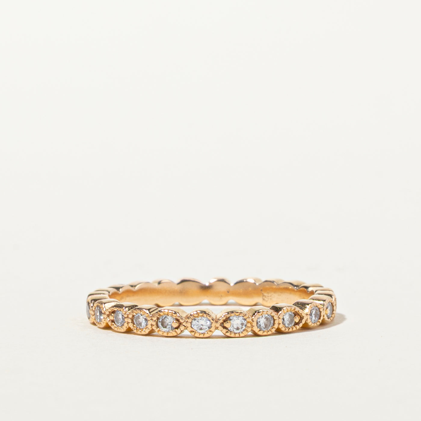 18k Eternity Diamond Milgrain Band | 0.48ctw | SZ 6