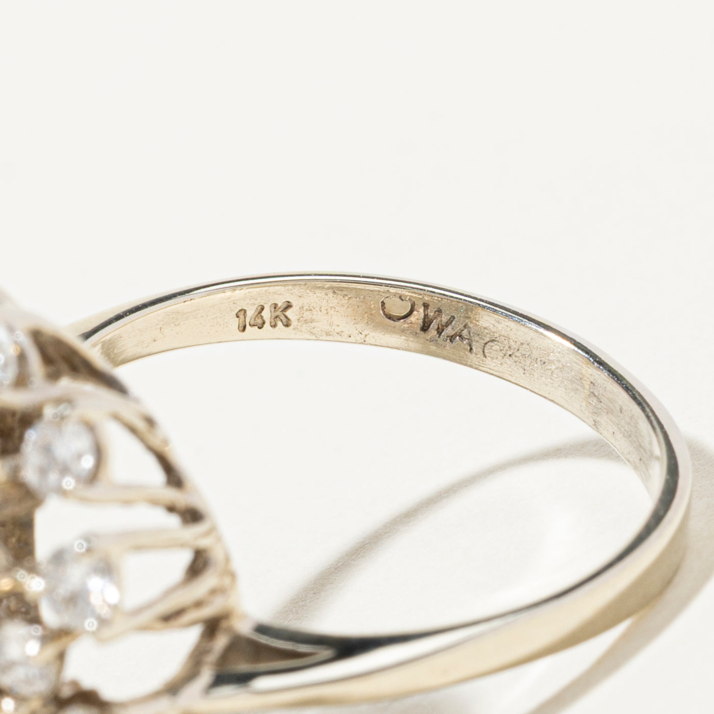 White Gold Diamond Cluster Cocktail Ring | 1.97ctw | SZ 7
