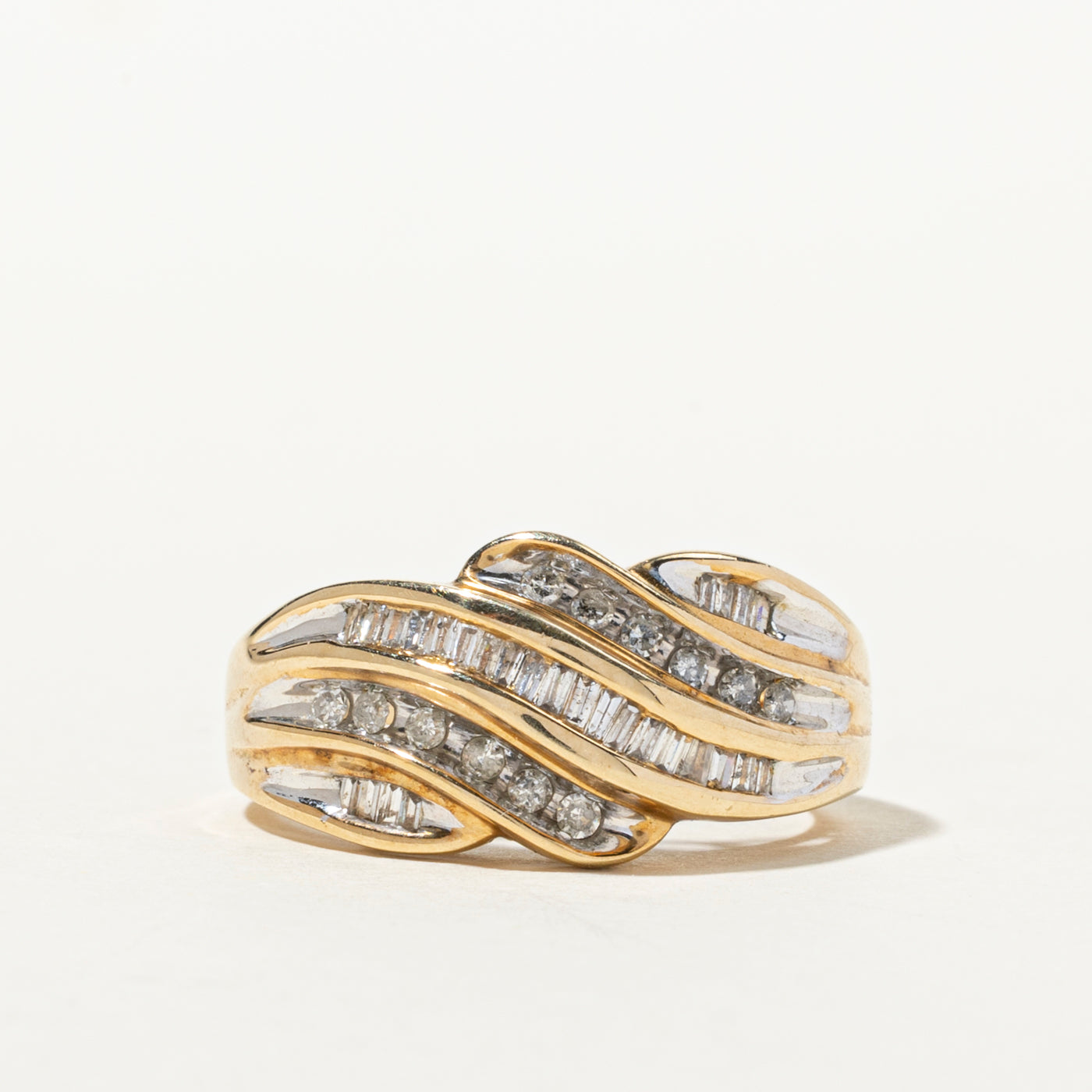 Channel Set Diamond Waterfall Ring | 0.40ctw | SZ 7