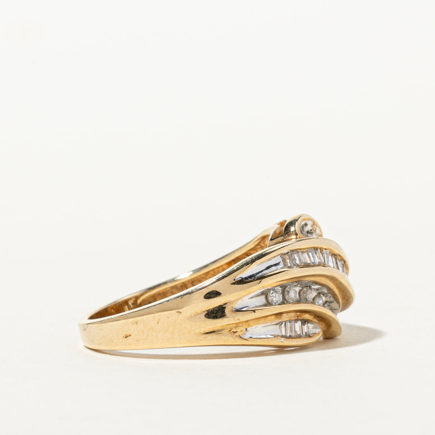 Channel Set Diamond Waterfall Ring | 0.40ctw | SZ 7