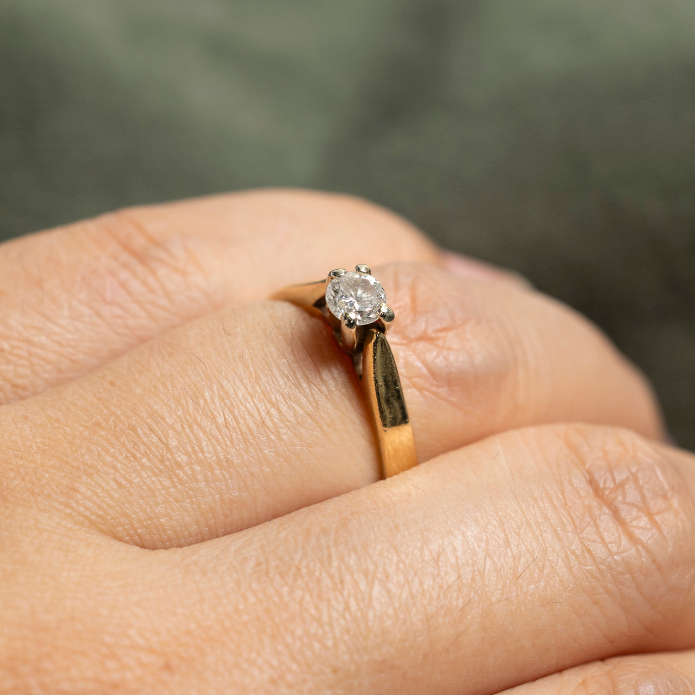 Solitaire High Set Diamond Ring | 0.30ct | SZ 5.5