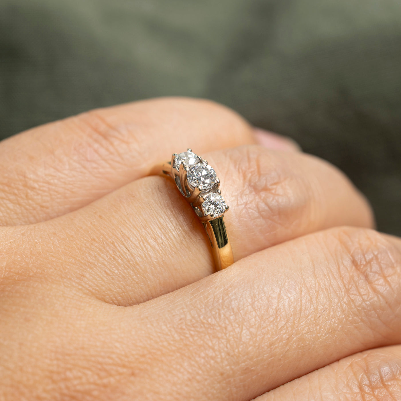 Three Stone Diamond Ring | 0.47ctw | SZ 6