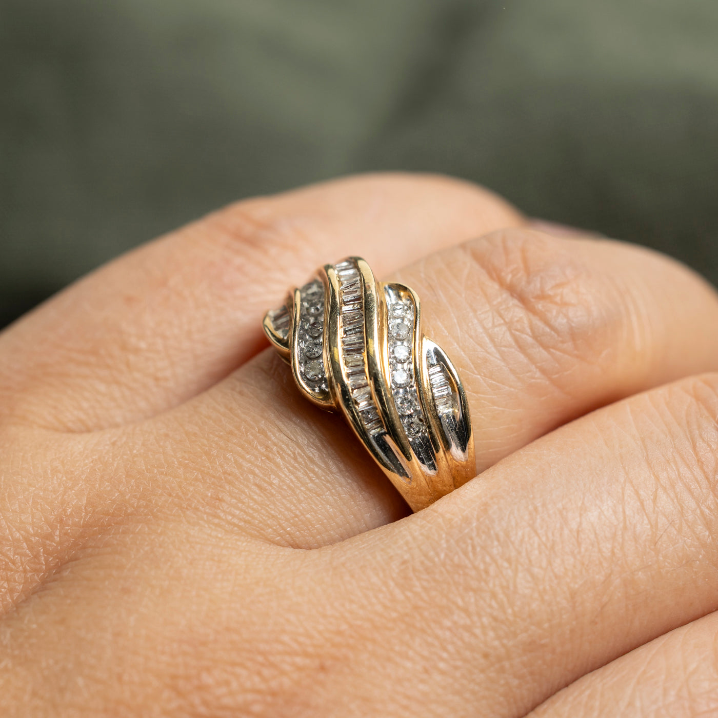 Channel Set Diamond Waterfall Ring | 0.40ctw | SZ 7