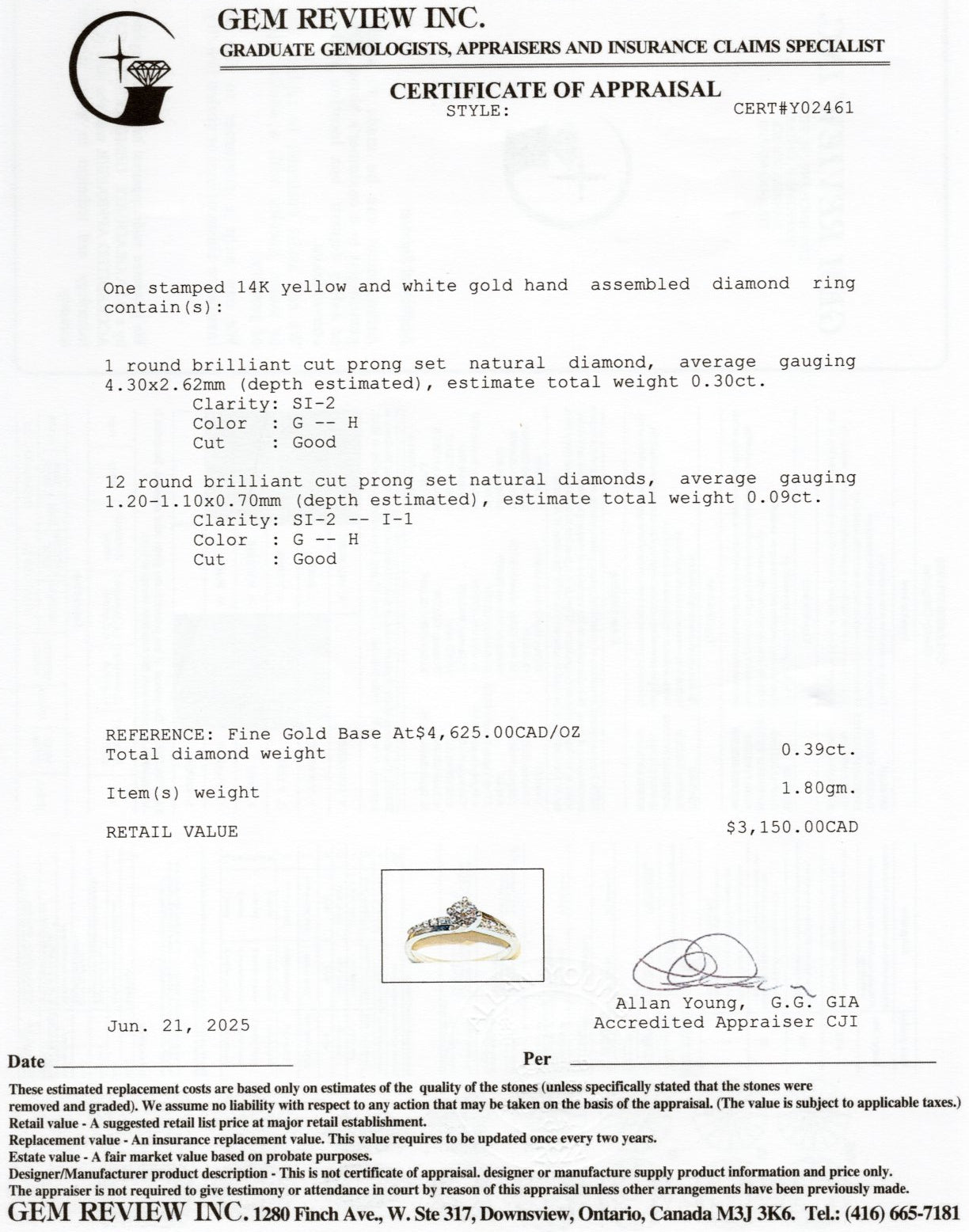 Diamond Bypass Petite Ring | 0.39ctw | SZ 3.5