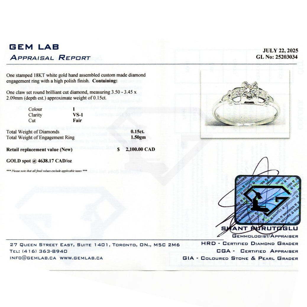Canadian Vintage Diamond Ring | 0.15ct | SZ 5.25