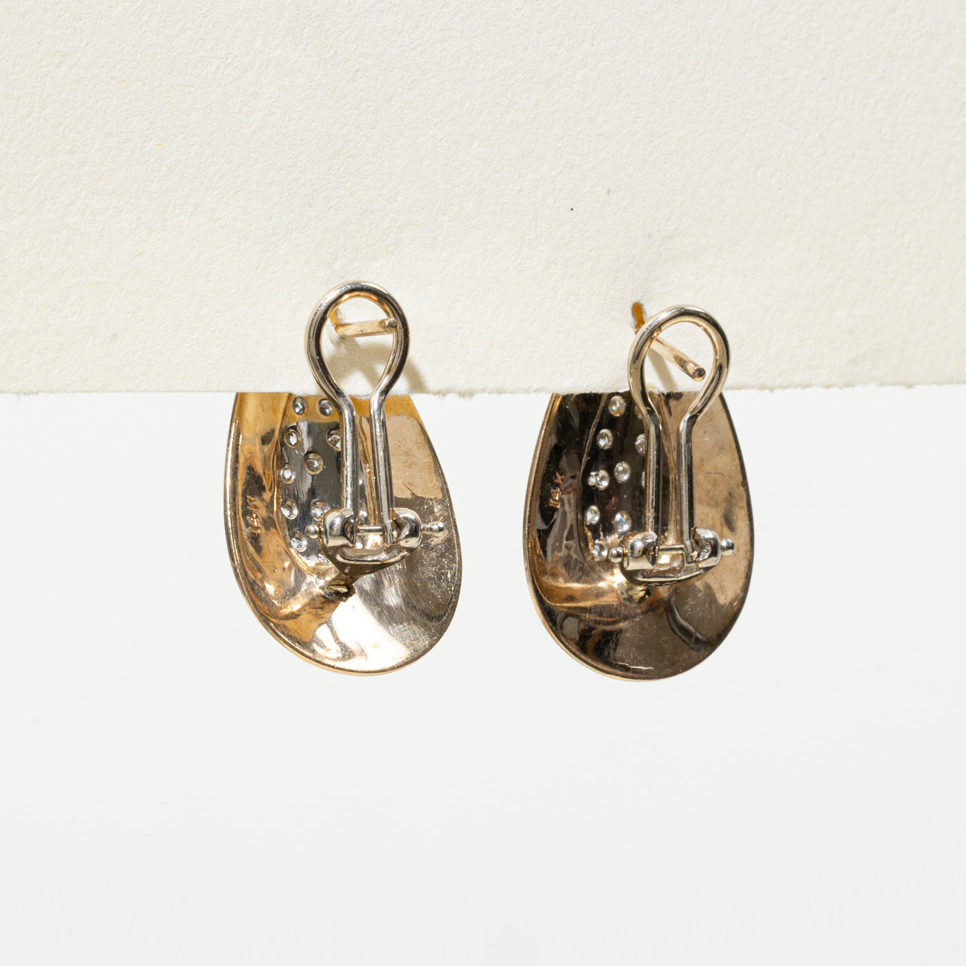 Diamond Cluster Pear Shaped Drop Earrings | 0.36ctw |