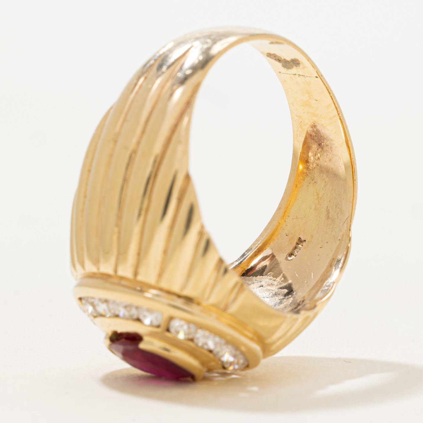 Ruby & Diamond Halo Cocktail Ring | 2.49ct, 1.04ctw | SZ 13.25 |