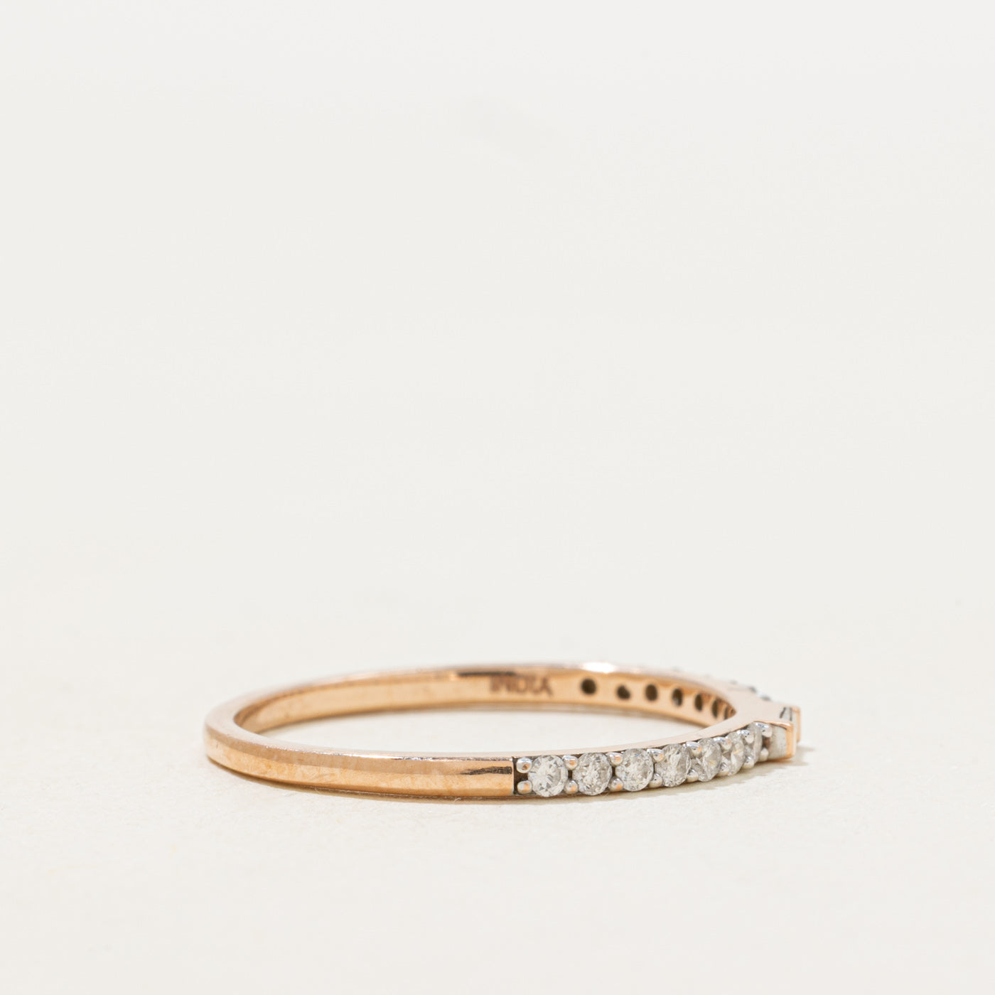 Semi Eternity Diamond Thin Stacking Band | 0.2ctw | 1.55mm | SZ 7.0 |