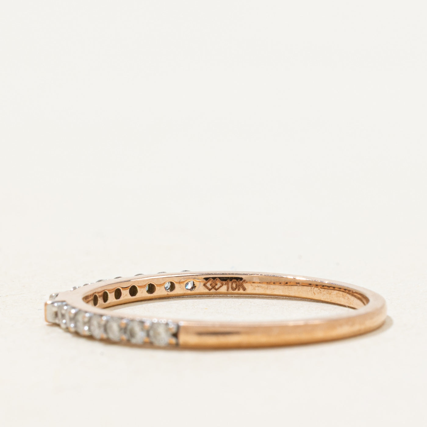 Semi Eternity Diamond Thin Stacking Band | 0.2ctw | 1.55mm | SZ 7.0 |