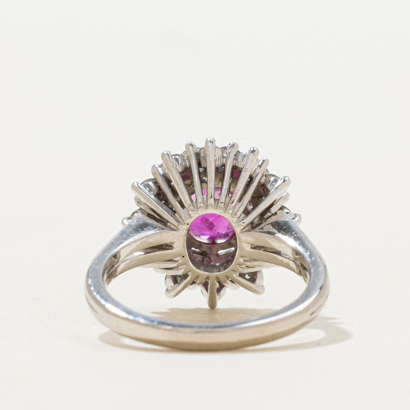 Pink Sapphire & Diamond Halo Ring | 1.55ct, 1.08ctw | SZ 5.75 |