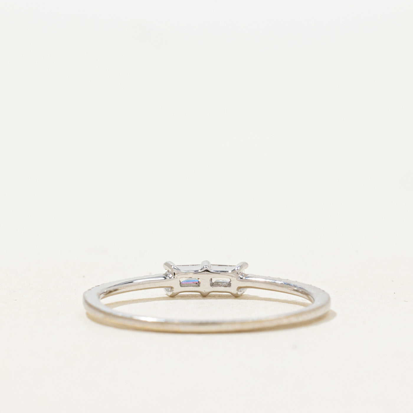 Two Stone Baguette Cut Diamond Ring | 0.16ctw | SZ 6.5 |