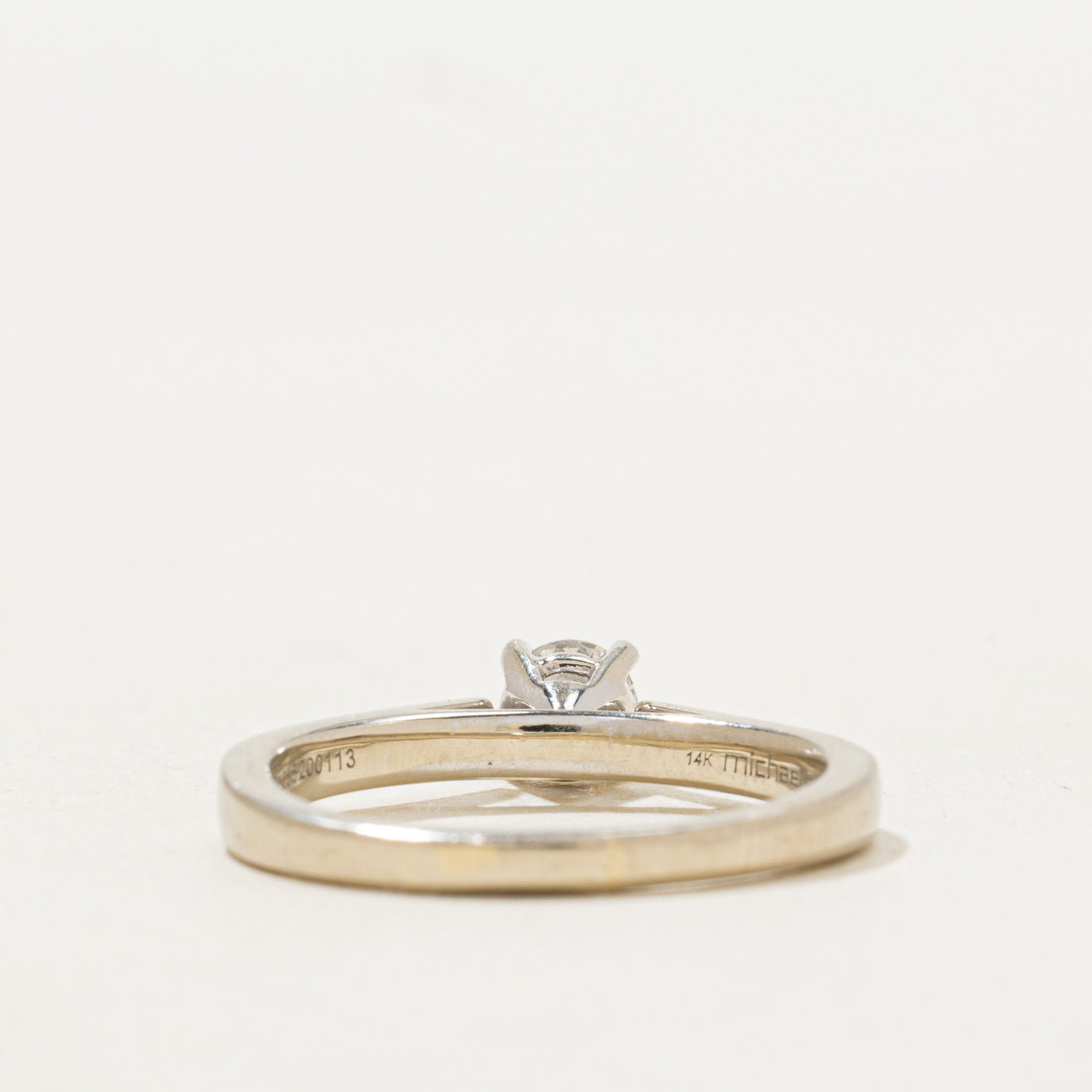 Solitaire Diamond Cathedral Ring | 0.35ct | SZ 6.0 |