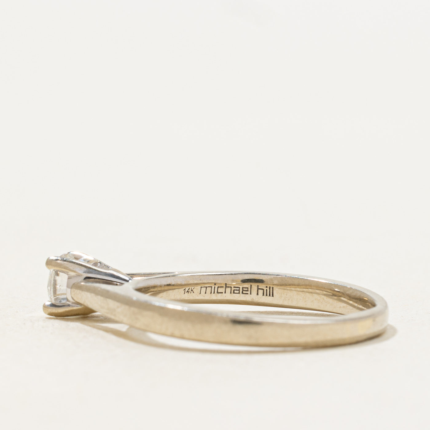 Solitaire Diamond Cathedral Ring | 0.35ct | SZ 6.0 |