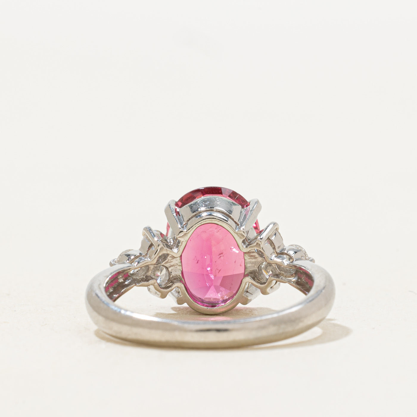 Pink Tourmaline & Diamond Accented Ring | 3.21ct, 0.32ctw | SZ 5.75 |
