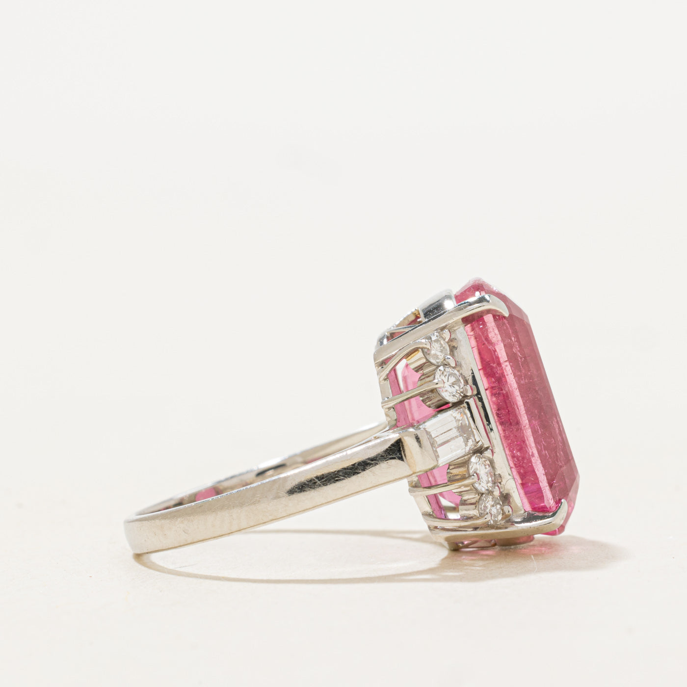 Pink Tourmaline & Diamond Cocktail Ring | 10.41ct, 0.82ctw | SZ 6.25 |