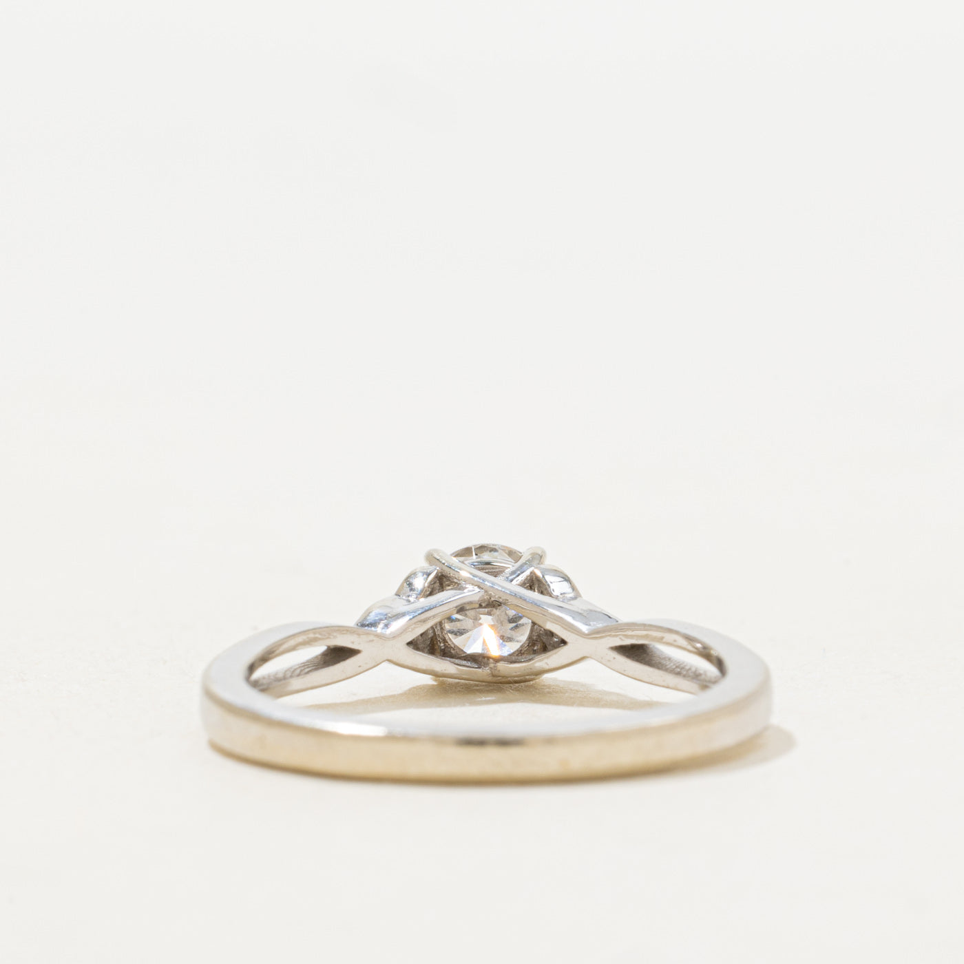 Solitaire Diamond Twisted Ring | 0.52ct | SZ 6.75 |