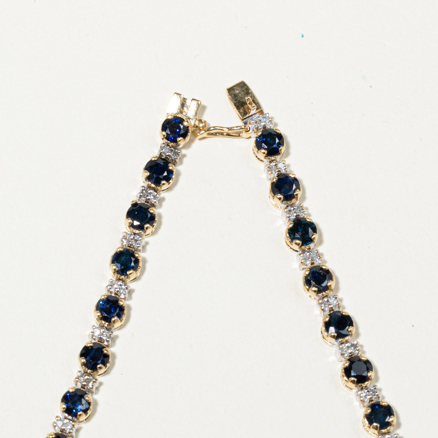 Sapphire & Diamond Gemstone Bracelet | 6.15ctw, 0.38ctw | 6.5"