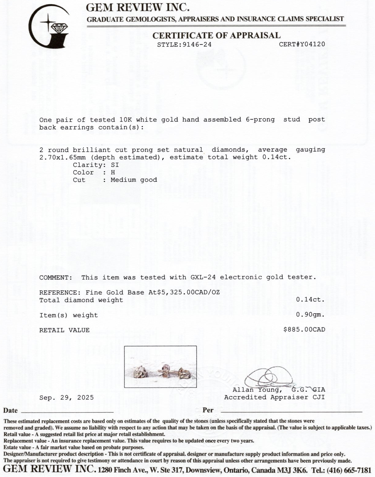 Belcher Set Diamond Studs | 0.14ctw