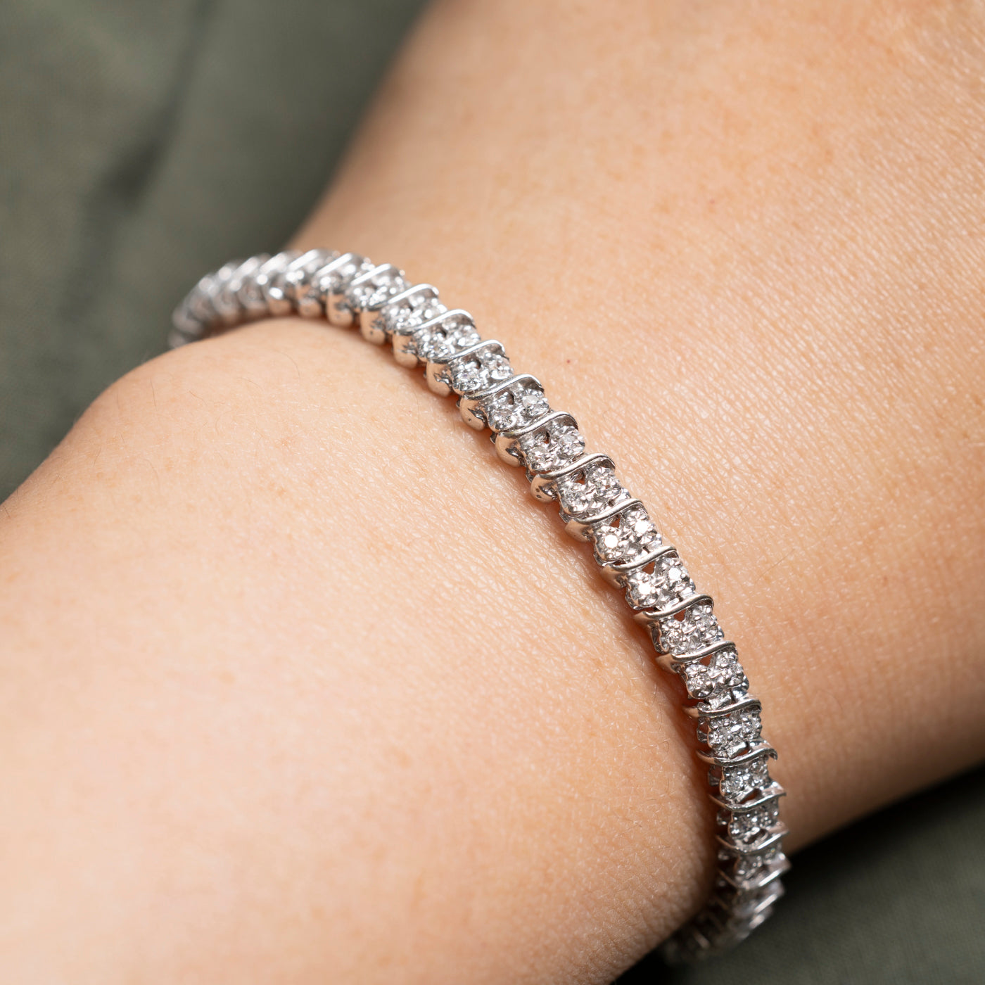 Diamond Double Row Tennis Bracelet | 0.96ctw | 6.25"