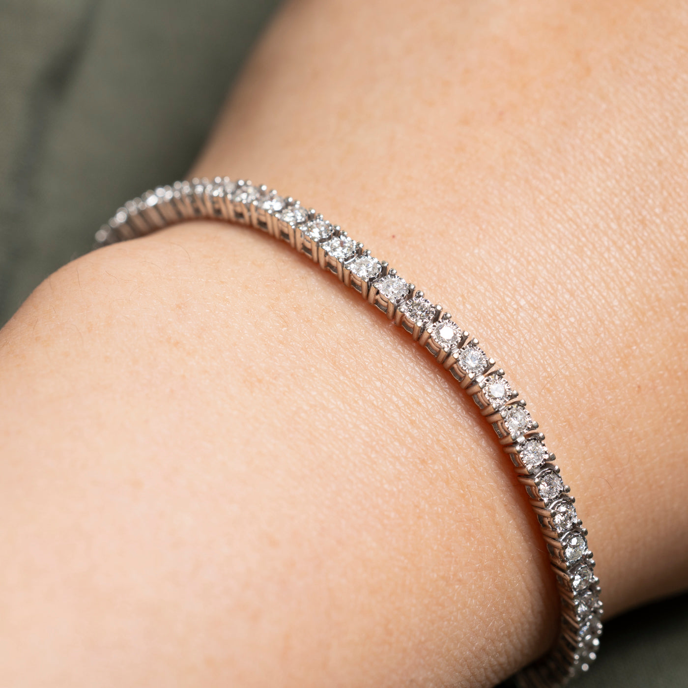 Illusion Set Diamond Tennis Bracelet | 1.97ctw | 7.25"