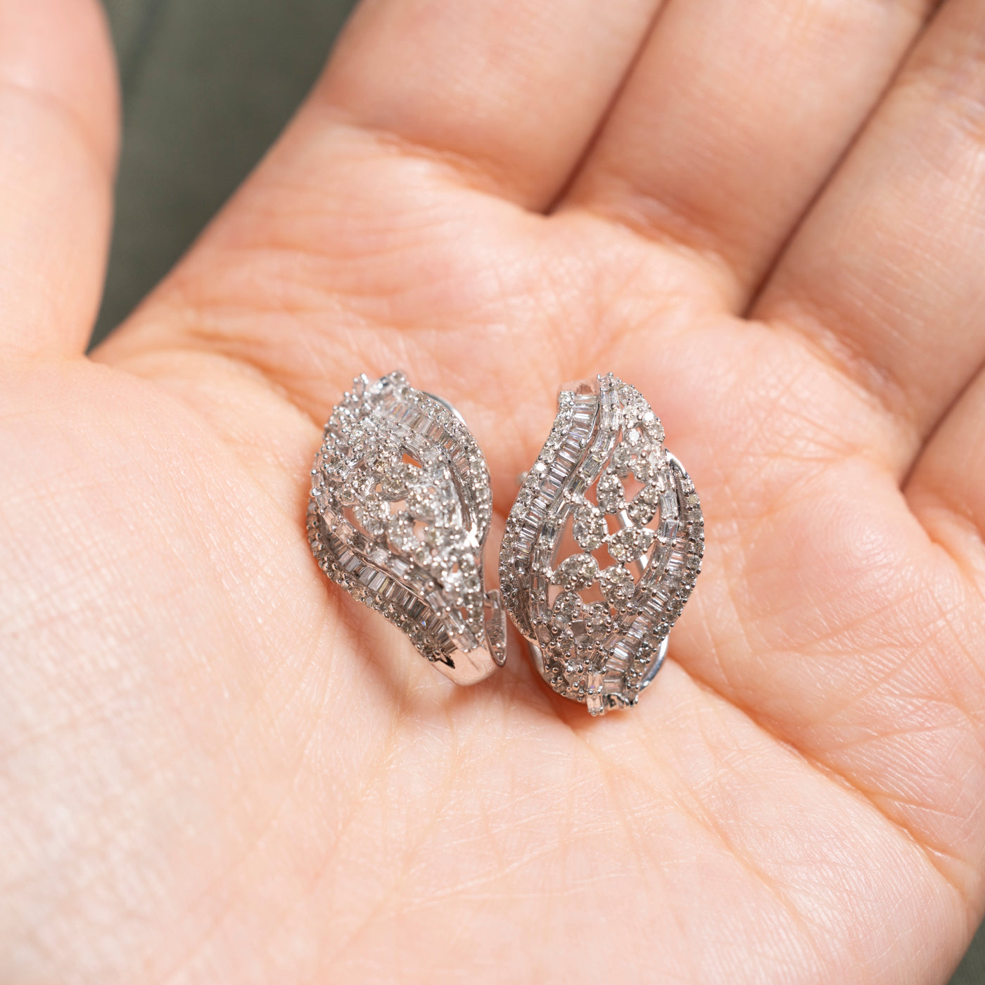 18k Multi Cut Diamond Waterfall Earrings | 1.98ctw