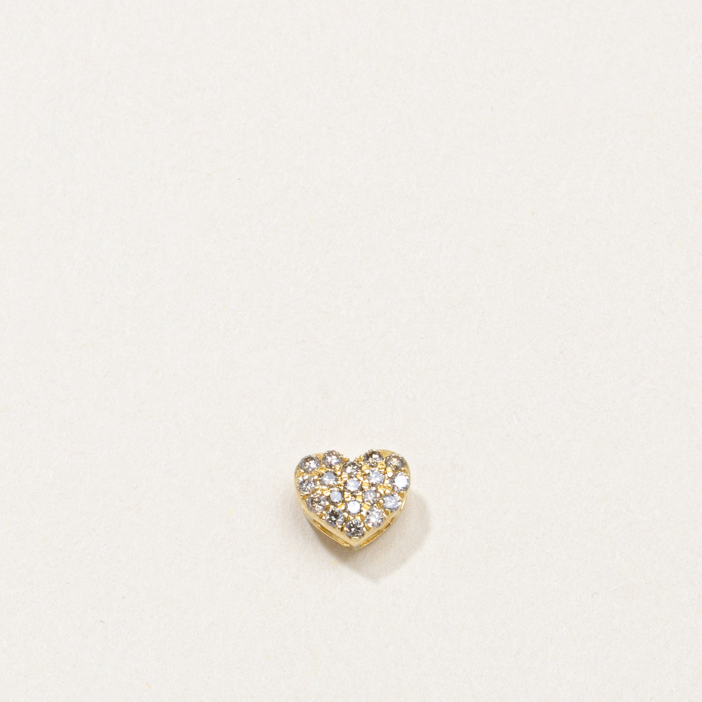 18K Pavé Set Diamond Heart Pendant