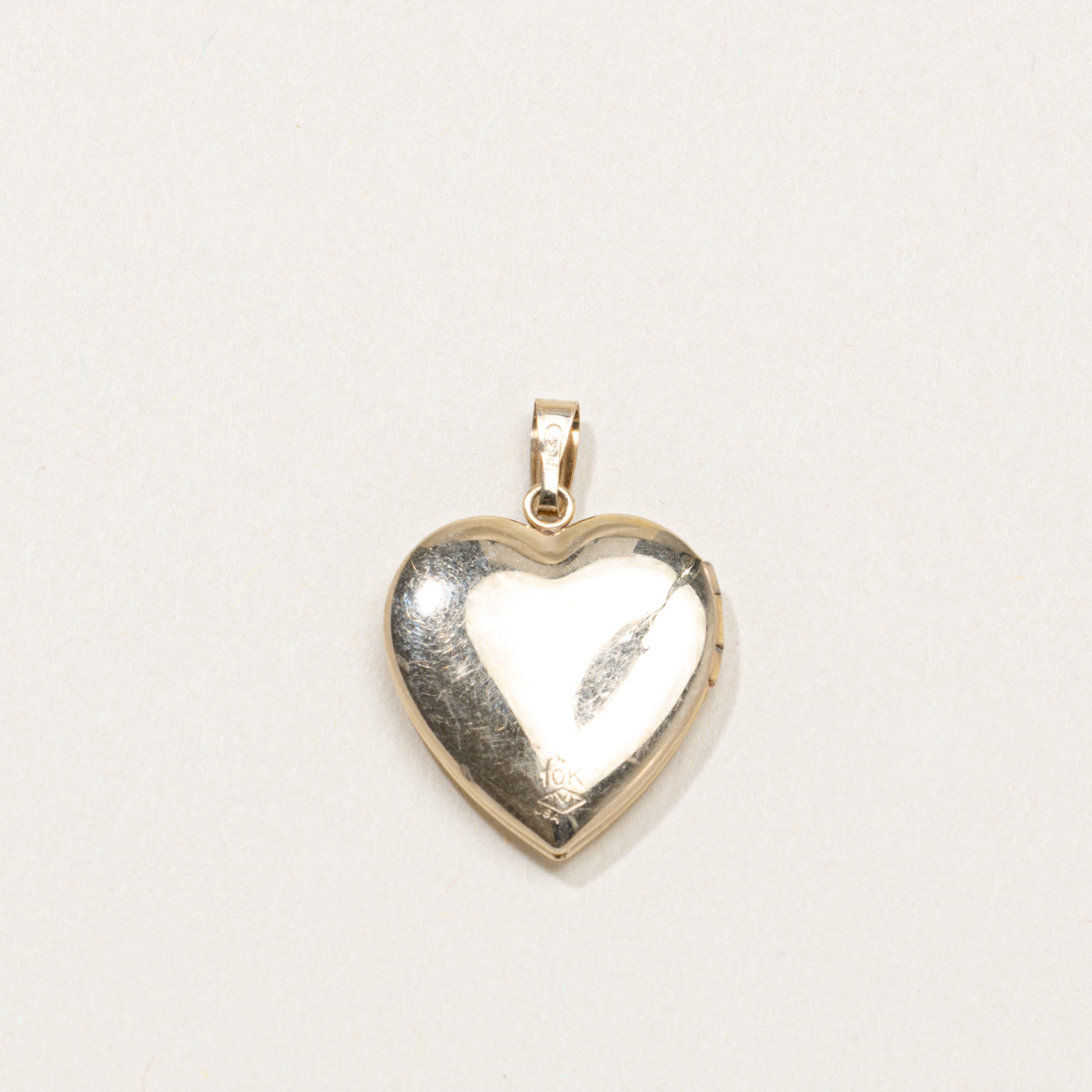 10K Diamond Engraved Heart Locket