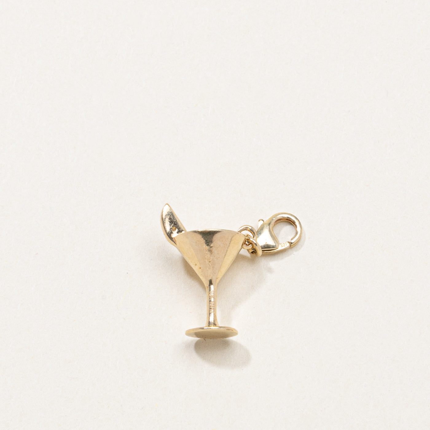 10K Diamond Martini Charm