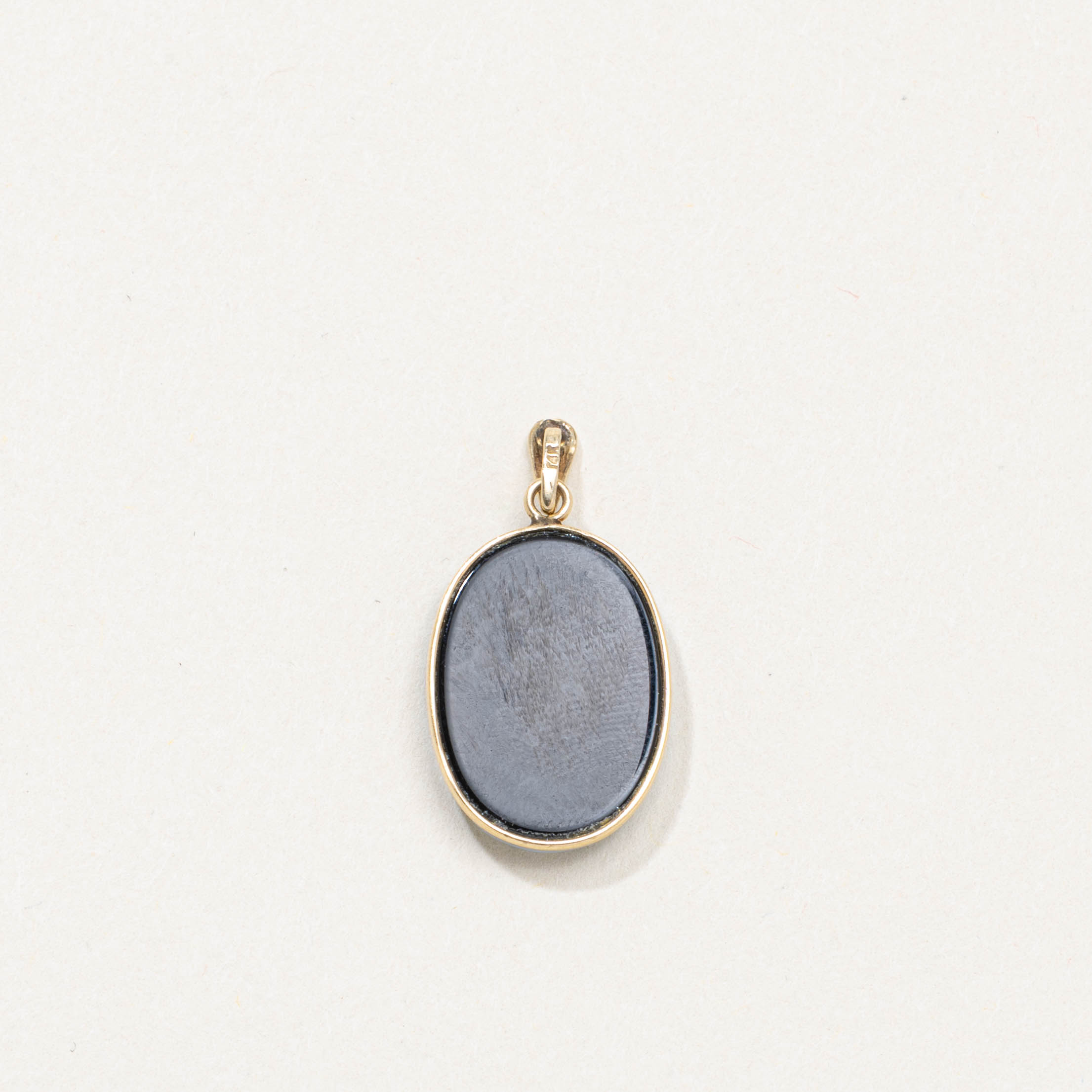 14k Mother & Child Shell Cameo Pendant | 3.50ct