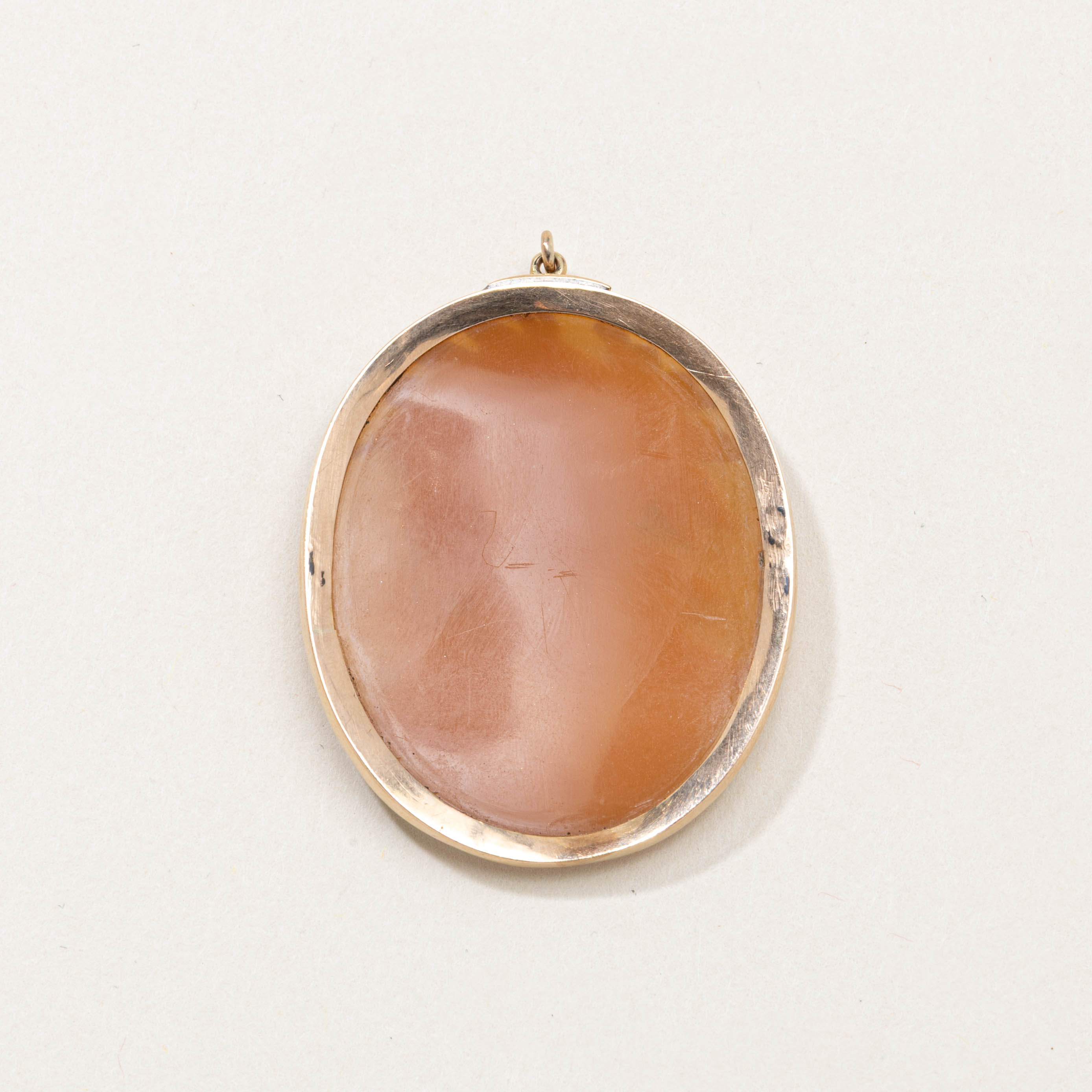 Pendentif camée coquillage victorien en or 10 carats (réf. 9141-32) | 20,00 ct