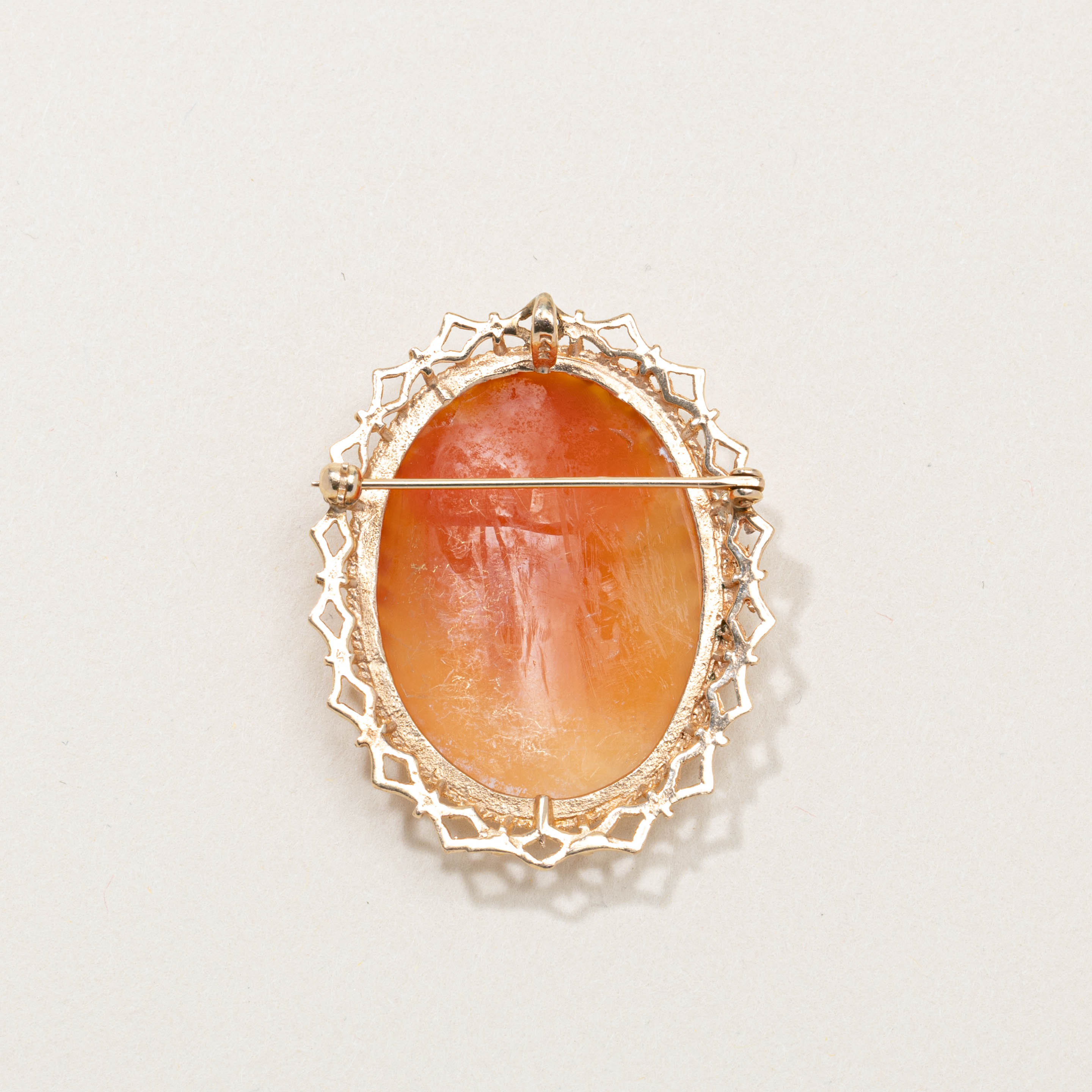 Pendentif orné camée coquillage 9141-35 en or 14 carats | 15,00 ct