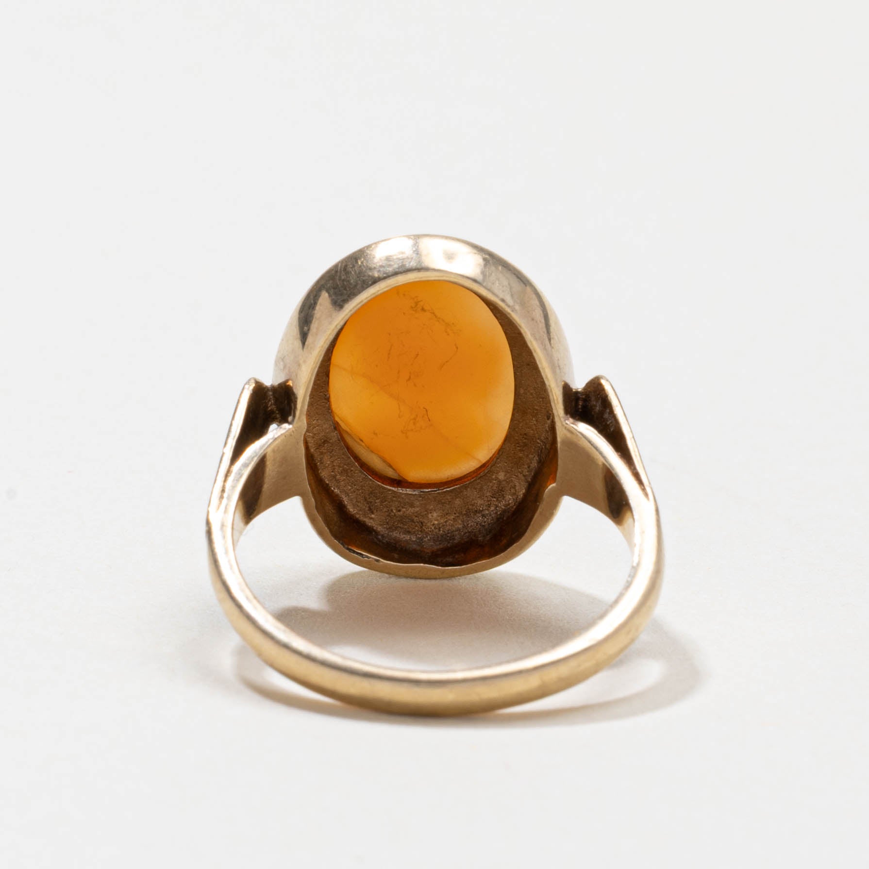 Birmingham 9k Shell Cameo Ring | 2.00ct | SZ 8.0