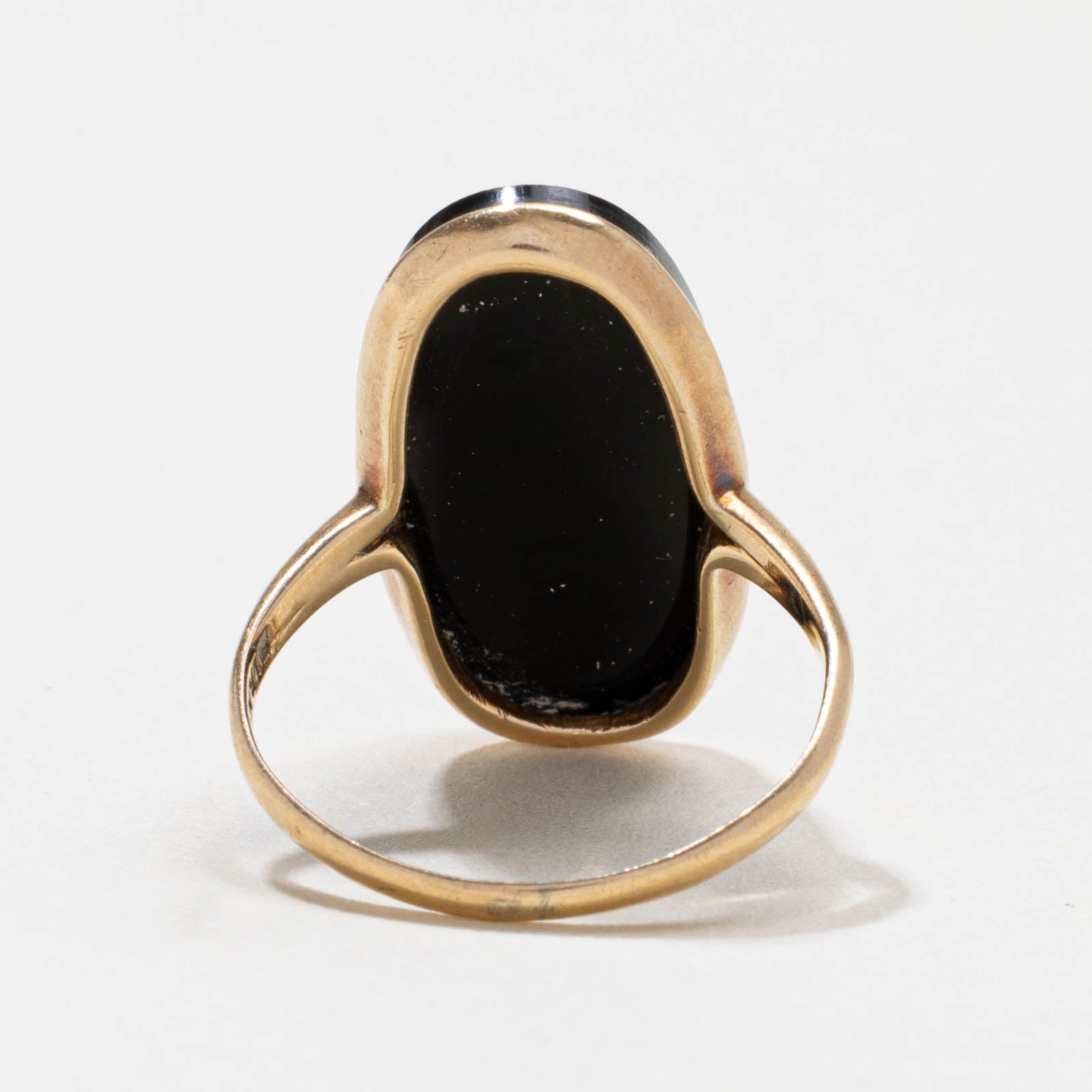 'Birks' 14k Agate Cameo Ring | 4.00ct | SZ 4.0