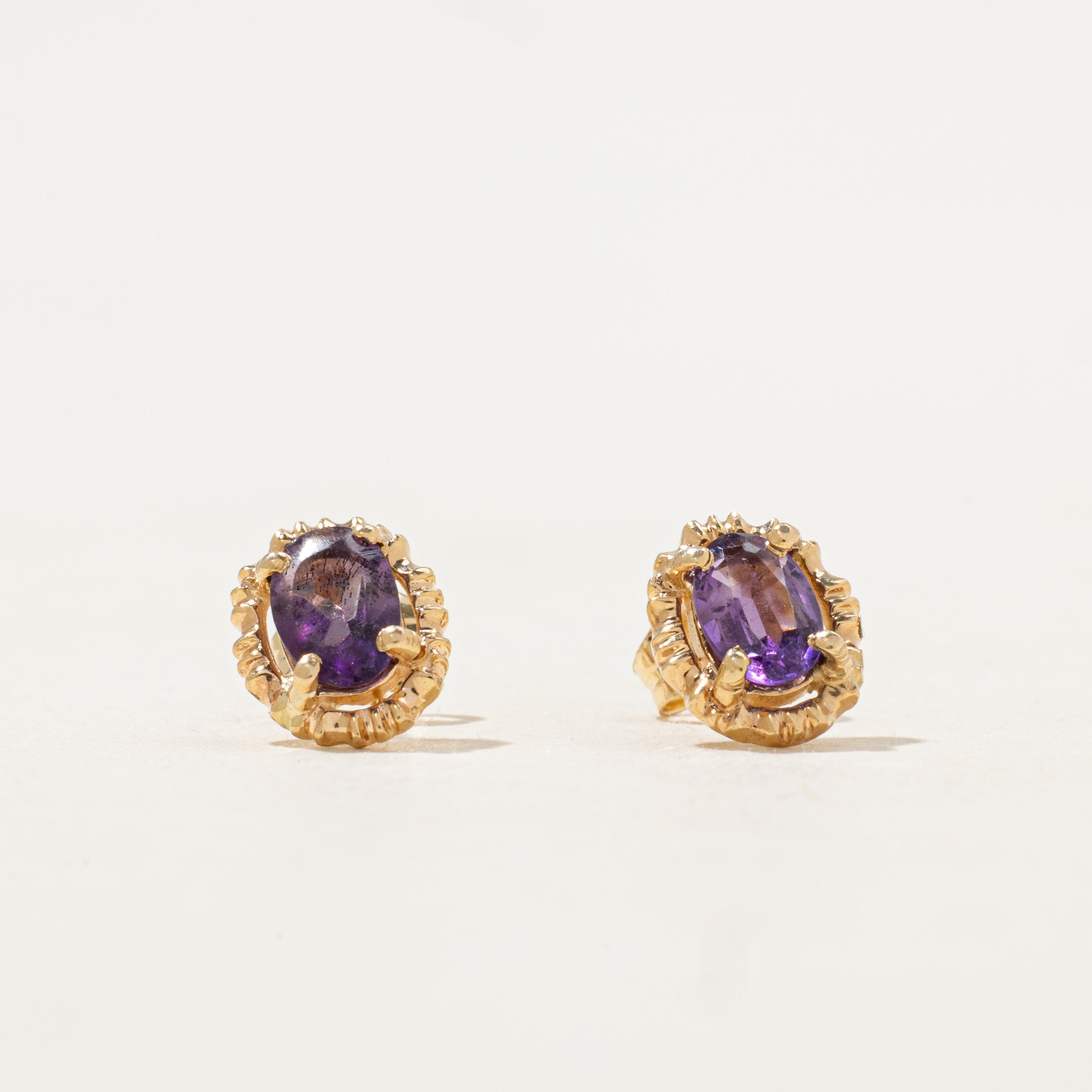 Oval Cut Pasté Glass Stud Earrings | 0.74ctw