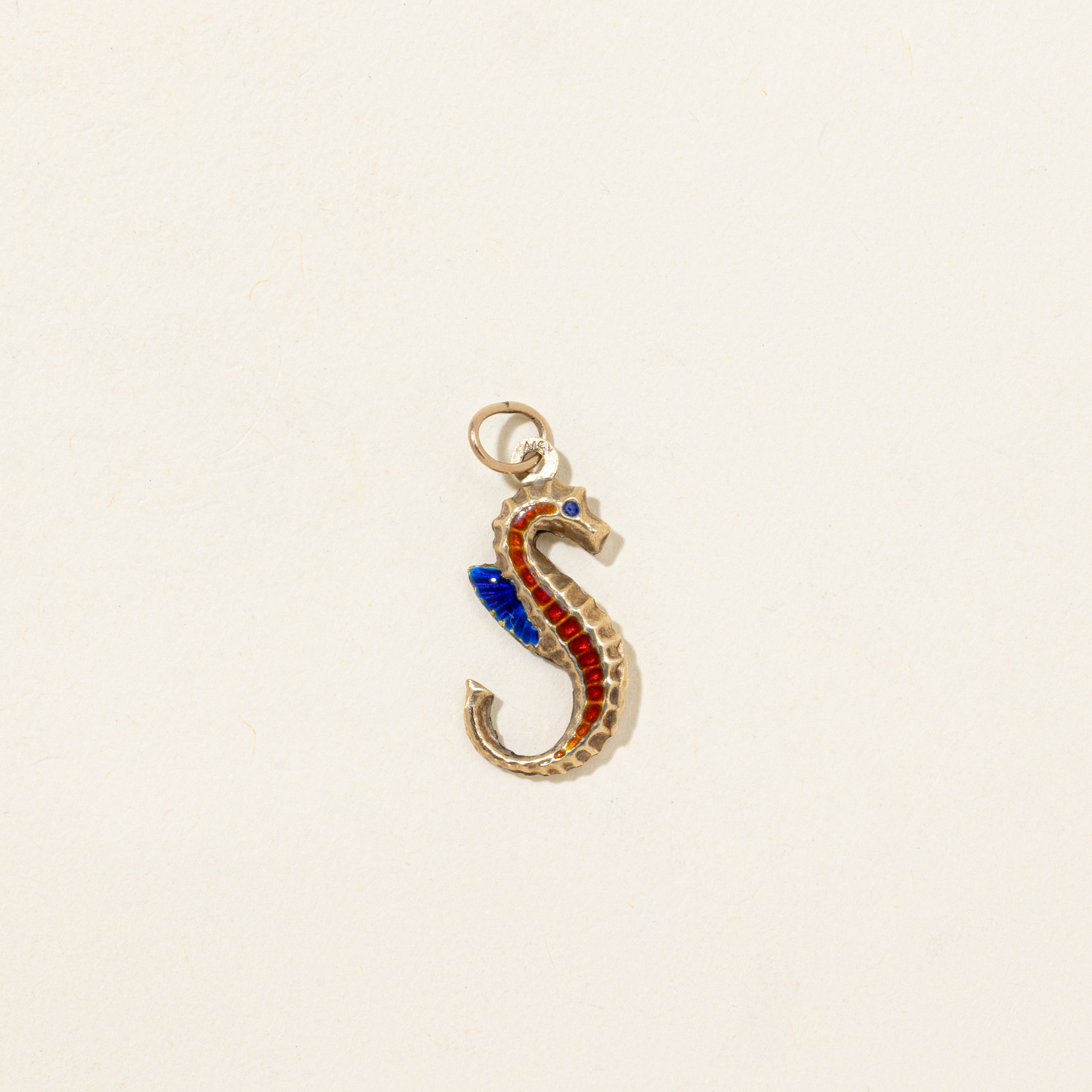 9k Yellow Gold Seahorse Charm