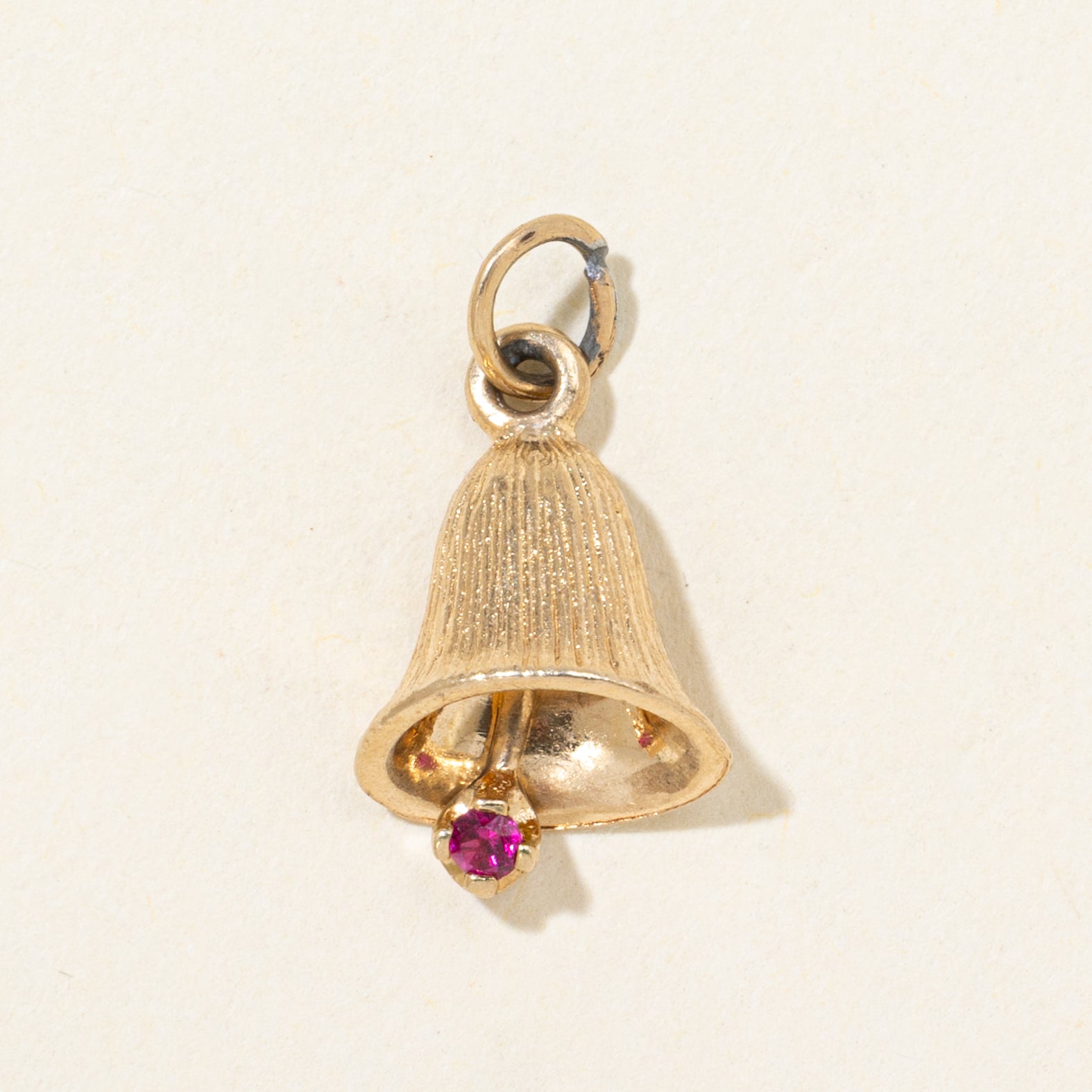 Synthetic Ruby Bell Charm | 0.04ct