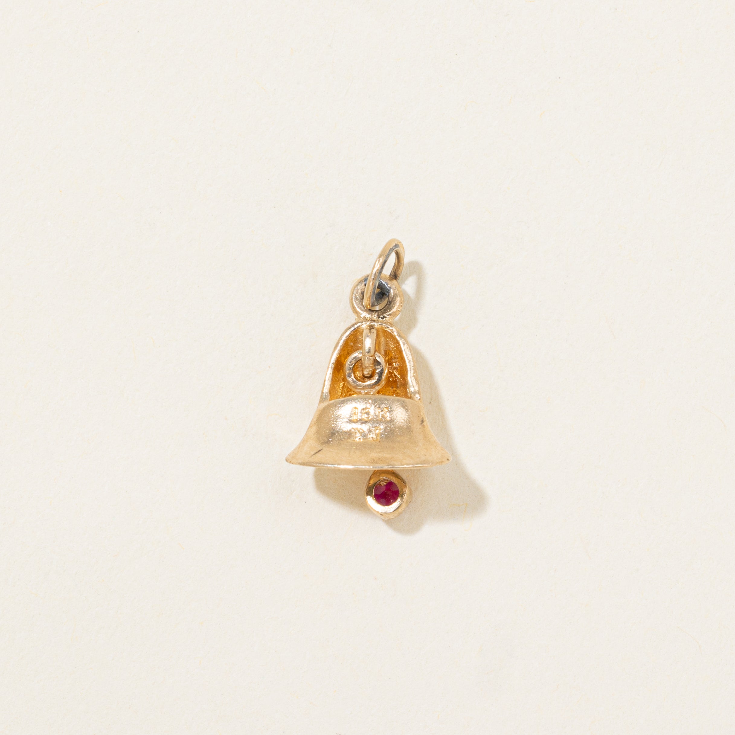 Synthetic Ruby Bell Charm | 0.04ct
