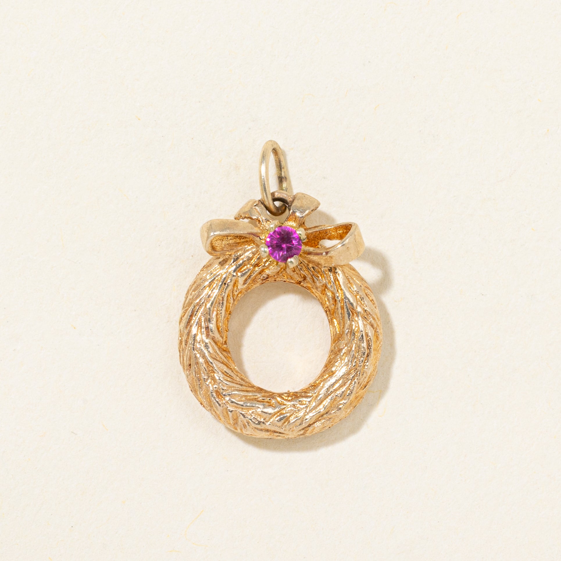 Synthetic Ruby Wreath Charm | 0.05ct
